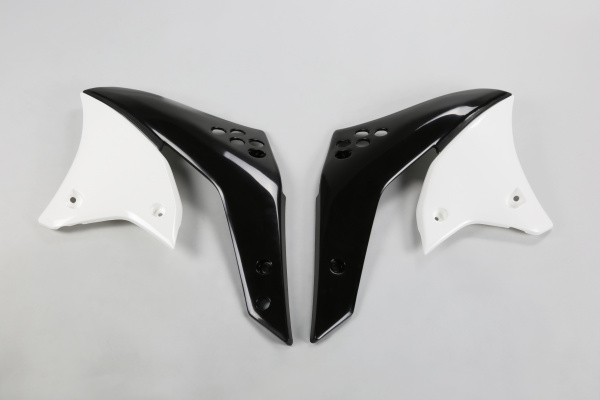 Radiator Covers white for Kawasaki KXF 250 (2006-08) - REPLICA PLASTICS - KA03767-047 - Ufo Plast