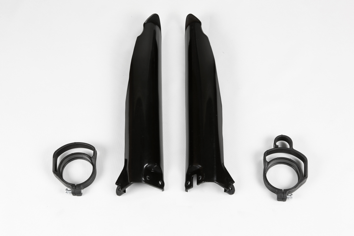 Fork Slider Protectors black for Kawasaki KX 125 (1994-95) - KX 250 (1994-95) - KX 500 (1994-95) - REPLICA PLASTICS - KA02770...