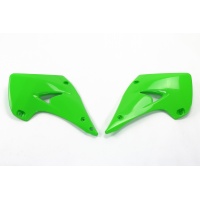 Radiator Covers green for Kawasaki KX 125 (2003-08) - KX 250 (2003-07) - REPLICA PLASTICS - KA03738-026 - Ufo Plast