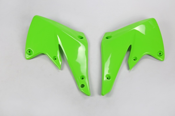 Radiator Covers green for Kawasaki KXF 250 (2004-05) - REPLICA PLASTICS - KA03756-026 - Ufo Plast