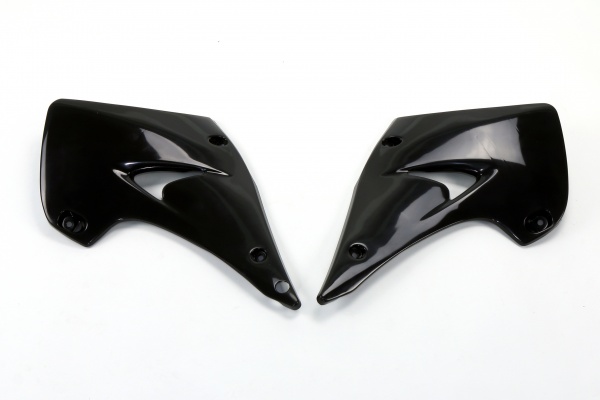 Radiator Covers black for Kawasaki KX 125 (2003-08) - KX 250 (2003-07) - REPLICA PLASTICS - KA03738-001 - Ufo Plast