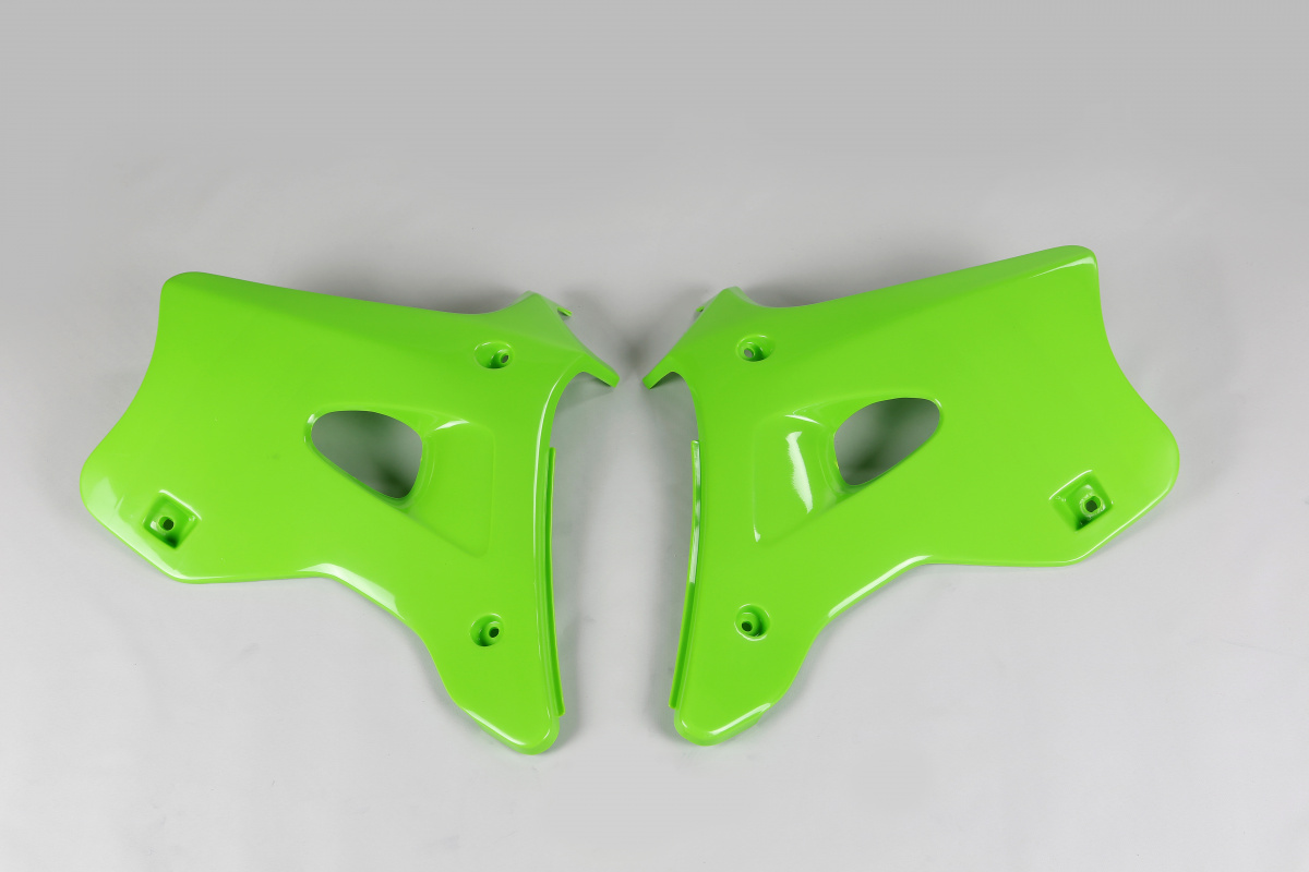 Radiator Covers green for Kawasaki KX 125 (1994-98) - KX 250 (1994-98) - REPLICA PLASTICS - KA02768-026 - Ufo Plast