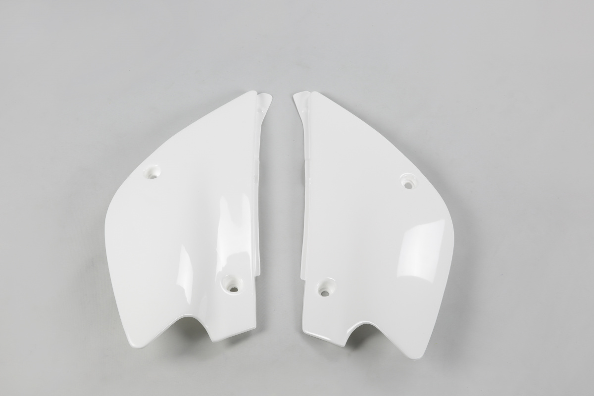 Side Panels white for Kawasaki KX 85 (1998-13) - KX 100 (2001-13) - REPLICA PLASTICS - KA03714-047 - Ufo Plast