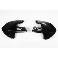 Radiator Covers black for Suzuki RM 125 (1999-00) - RM 250 (1999-00) - REPLICA PLASTICS - SU03903-001 - Ufo Plast