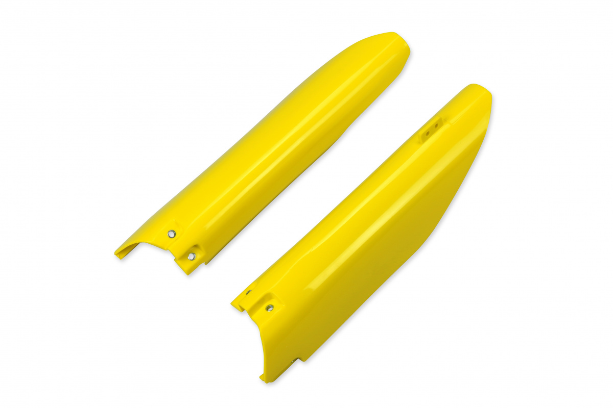 Fork Slider Protectors yellow for Suzuki RMZ 250 (2007-25) - RM 125 (2007-25) - RM 250 (2007-25) - RMZ 450 (2007-25) - REPLIC...