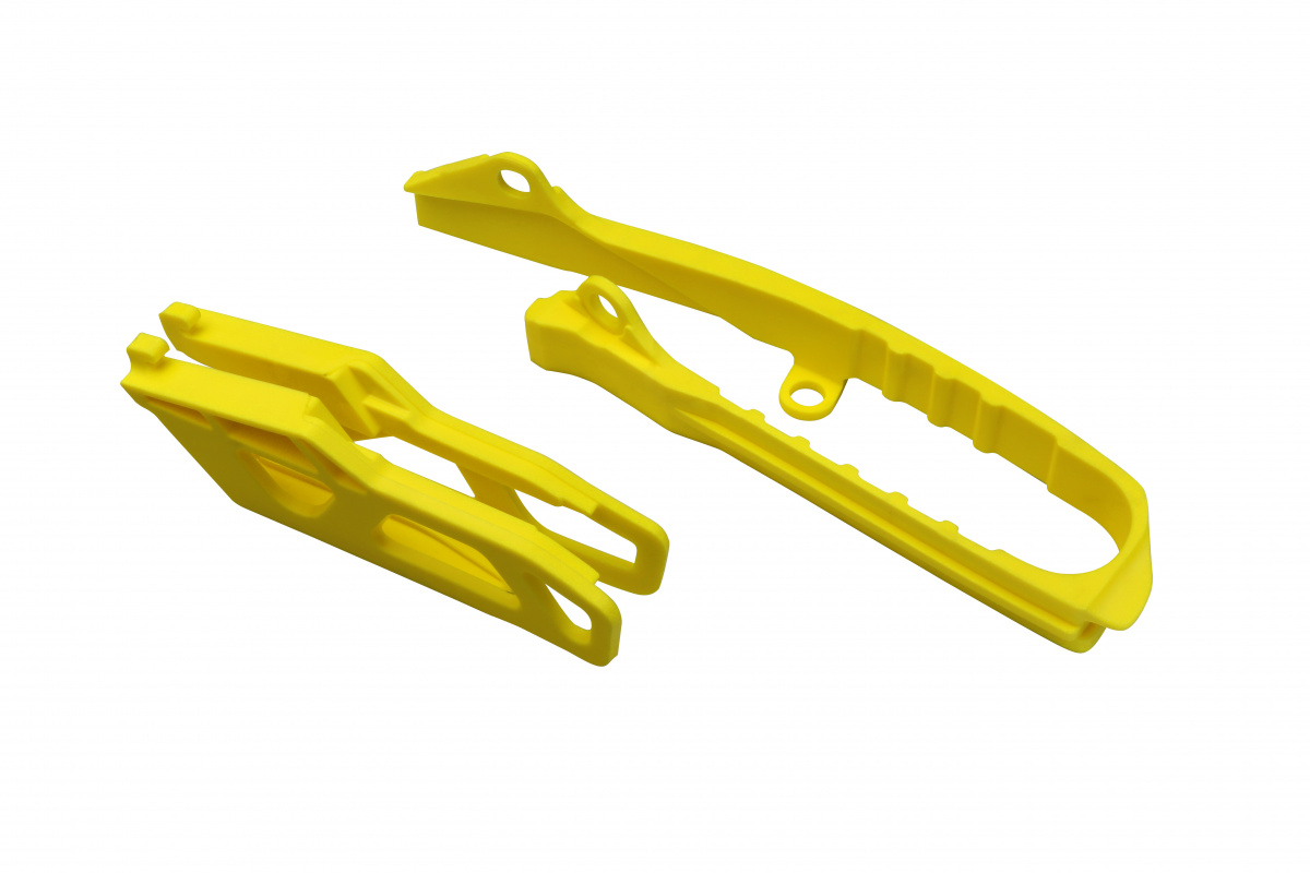 Chain Guide + Swingarm Chain Slider yellow for Suzuki RMZ 250 (2019-25) - RMZ 450 (2018-25) - REPLICA PLASTICS - SU04946-102 ...