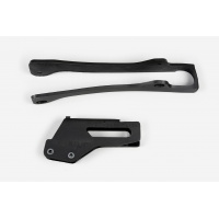 Chain guide+swingarm chain slider - black - Yamaha - REPLICA PLASTICS - YA03898-001 - UFO Plast