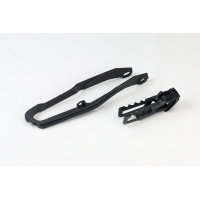 Chain guide+swingarm chain slider - black - Honda - REPLICA PLASTICS - HO04697-001 - Ufo Plast