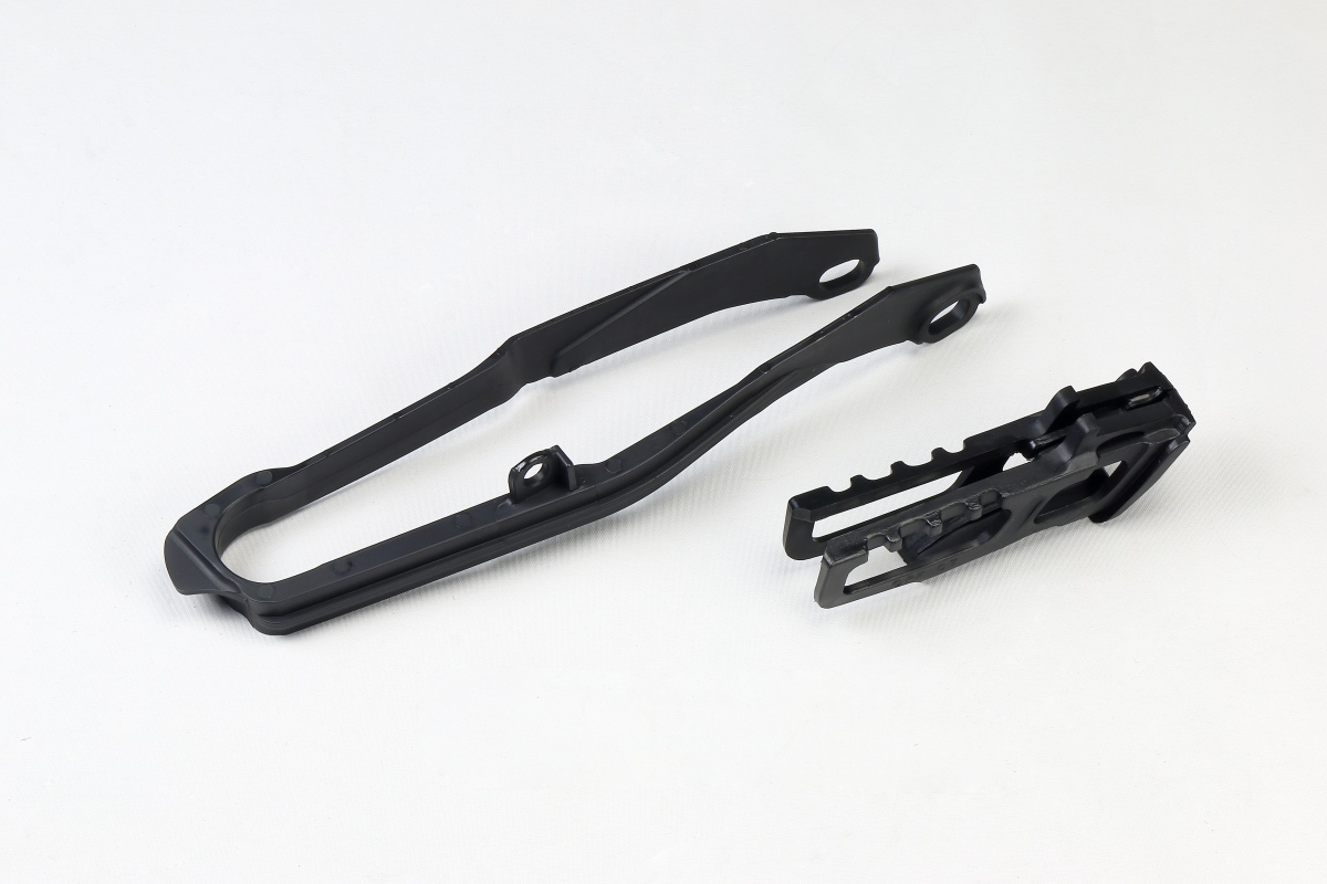 Chain guide+swingarm chain slider - black - Honda - REPLICA PLASTICS - HO04697-001 - Ufo Plast