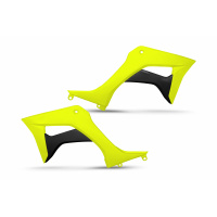 Radiator Covers neon yellow for Honda CRF 110F (2019-25) - REPLICA PLASTICS - HO05600-DFLU - Ufo Plast