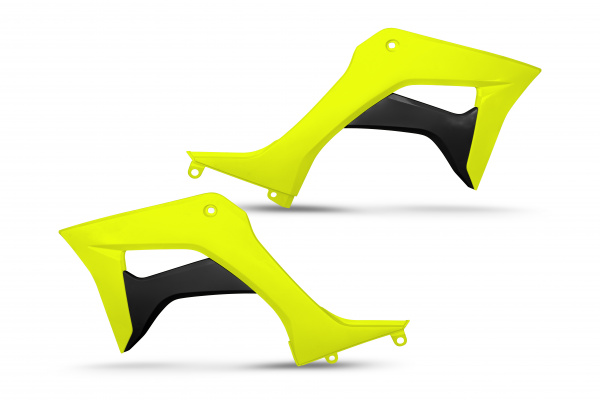 Radiator Covers neon yellow for Honda CRF 110F (2019-25) - REPLICA PLASTICS - HO05600-DFLU - Ufo Plast