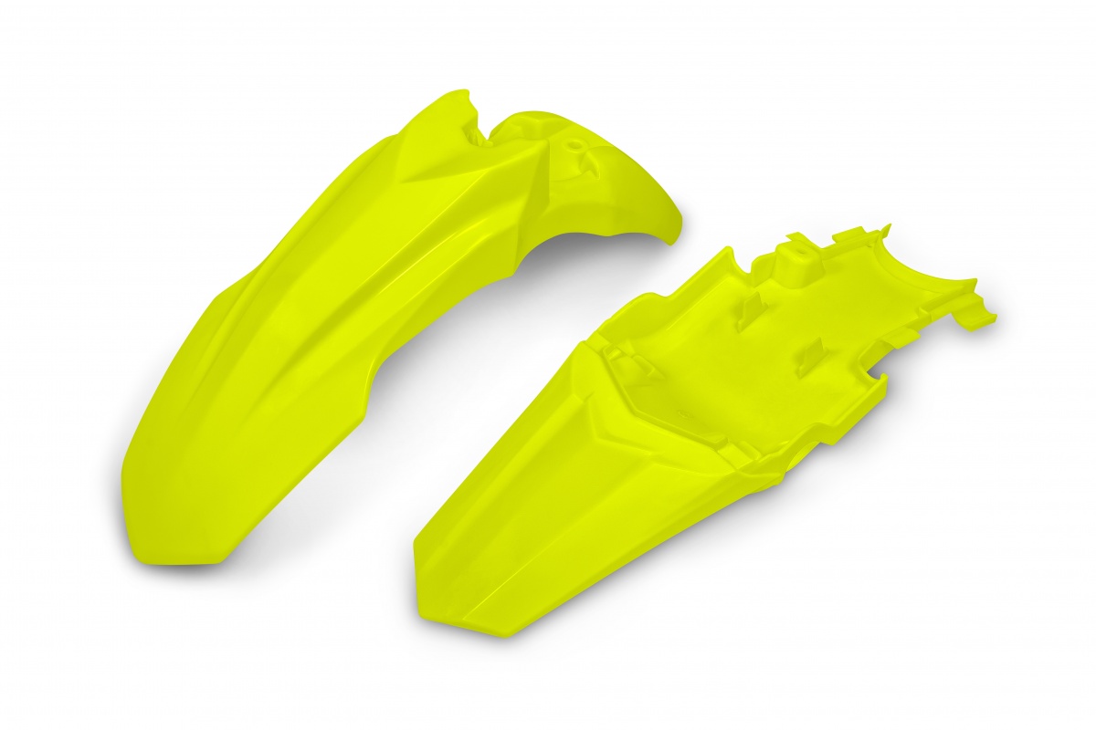 Fenders Kit neon yellow for Honda CRF 110F (2019-25) - REPLICA PLASTICS - HOFK124-DFLU - Ufo Plast