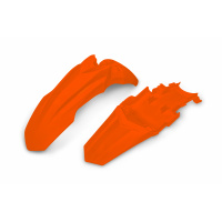 Fenders Kit neon orange for Honda CRF 110F (2019-25) - REPLICA PLASTICS - HOFK124-FFLU - Ufo Plast