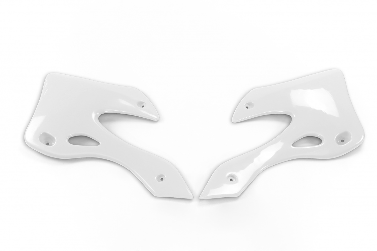 Radiator Covers white for Kawasaki KX 125 (1999-02) - KX 250 (1999-02) - REPLICA PLASTICS - KA03720-047 - Ufo Plast