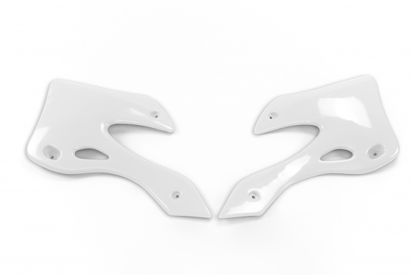 Radiator Covers white for Kawasaki KX 125 (1999-02) - KX 250 (1999-02) - REPLICA PLASTICS - KA03720-047 - Ufo Plast