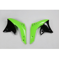 Radiator Covers green for Kawasaki KXF 250 (2006-08) - REPLICA PLASTICS - KA03783-026 - Ufo Plast