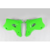 Radiator Covers neon green for Kawasaki KX 125 (1994-98) - KX 250 (1994-98) - REPLICA PLASTICS - KA02768-AFLU - Ufo Plast