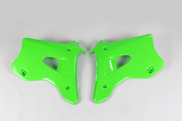 Radiator Covers neon green for Kawasaki KX 125 (1994-98) - KX 250 (1994-98) - REPLICA PLASTICS - KA02768-AFLU - Ufo Plast