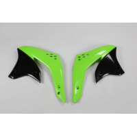 Radiator Covers green for Kawasaki KXF 450 (2006-08) - REPLICA PLASTICS - KA03784-026 - Ufo Plast