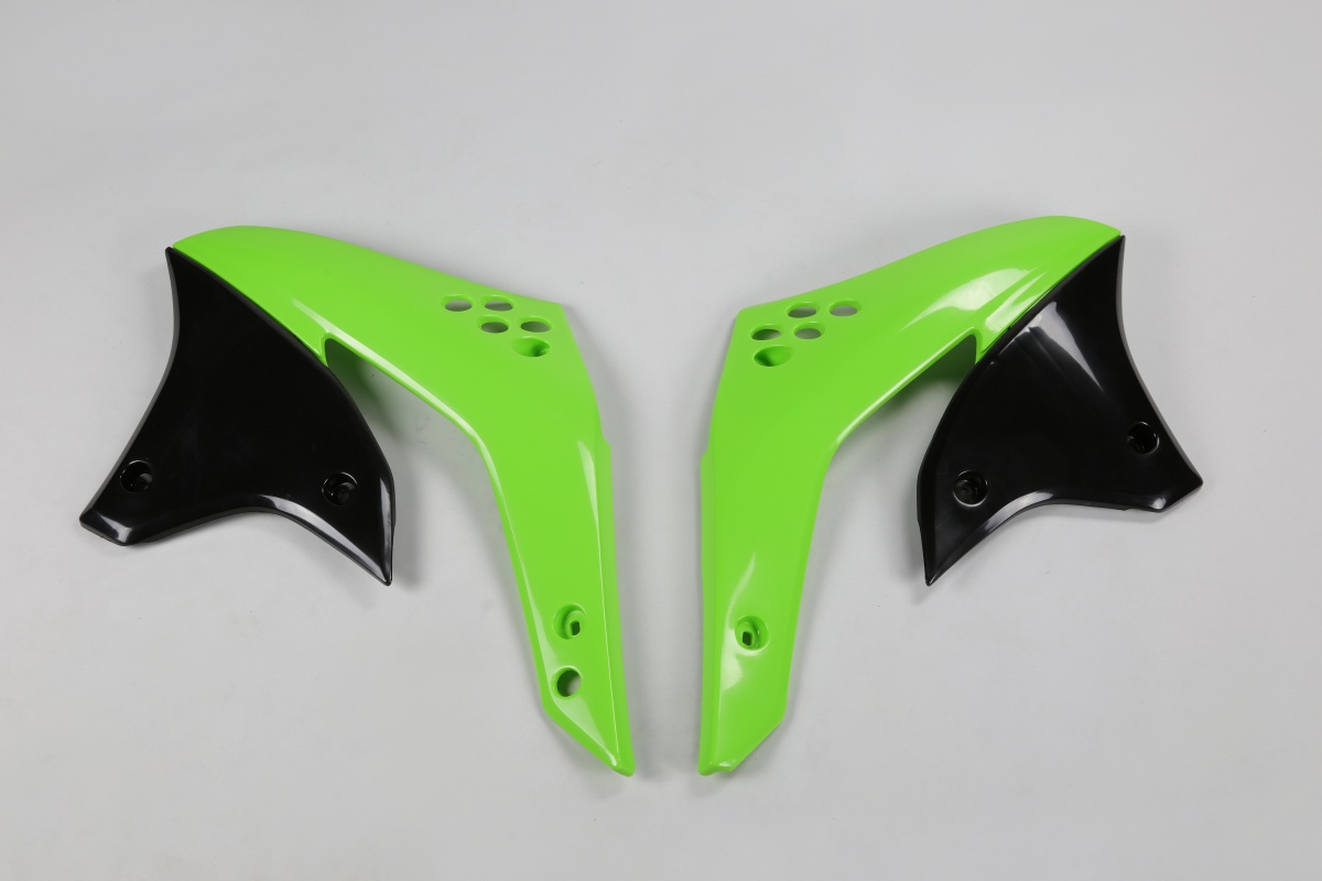 Radiator Covers green for Kawasaki KXF 450 (2006-08) - REPLICA PLASTICS - KA03784-026 - Ufo Plast