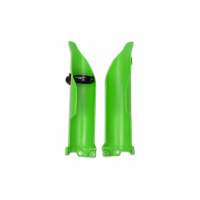 Fork Slider Protector + Quick Starter neon green for Kawasaki KXF 250 (2016-25) - KXF 450 (2019-25) - REPLICA PLASTICS - KA04...