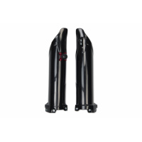 Fork Slider Protector + Quick Starter black for Kawasaki KXF 250 (2016-25) - KXF 450 (2019-25) - REPLICA PLASTICS - KA04757-0...