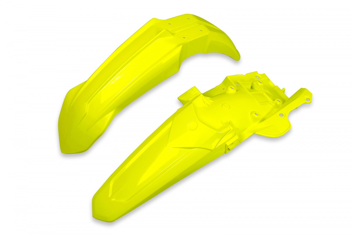 Fenders Kit neon yellow for Yamaha YZF 250 (2019-23) - YZF 450 (2018-22) - REPLICA PLASTICS - YAFK321-DFLU - Ufo Plast