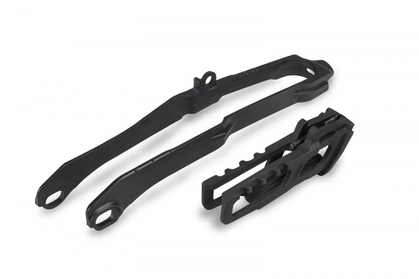 Chain Guide + Swingarm Chain Slider black for Honda CRF 250R - CRF 450R - CRF 250RX - CRF 450RX - REPLICA PLASTICS - HO05611-...