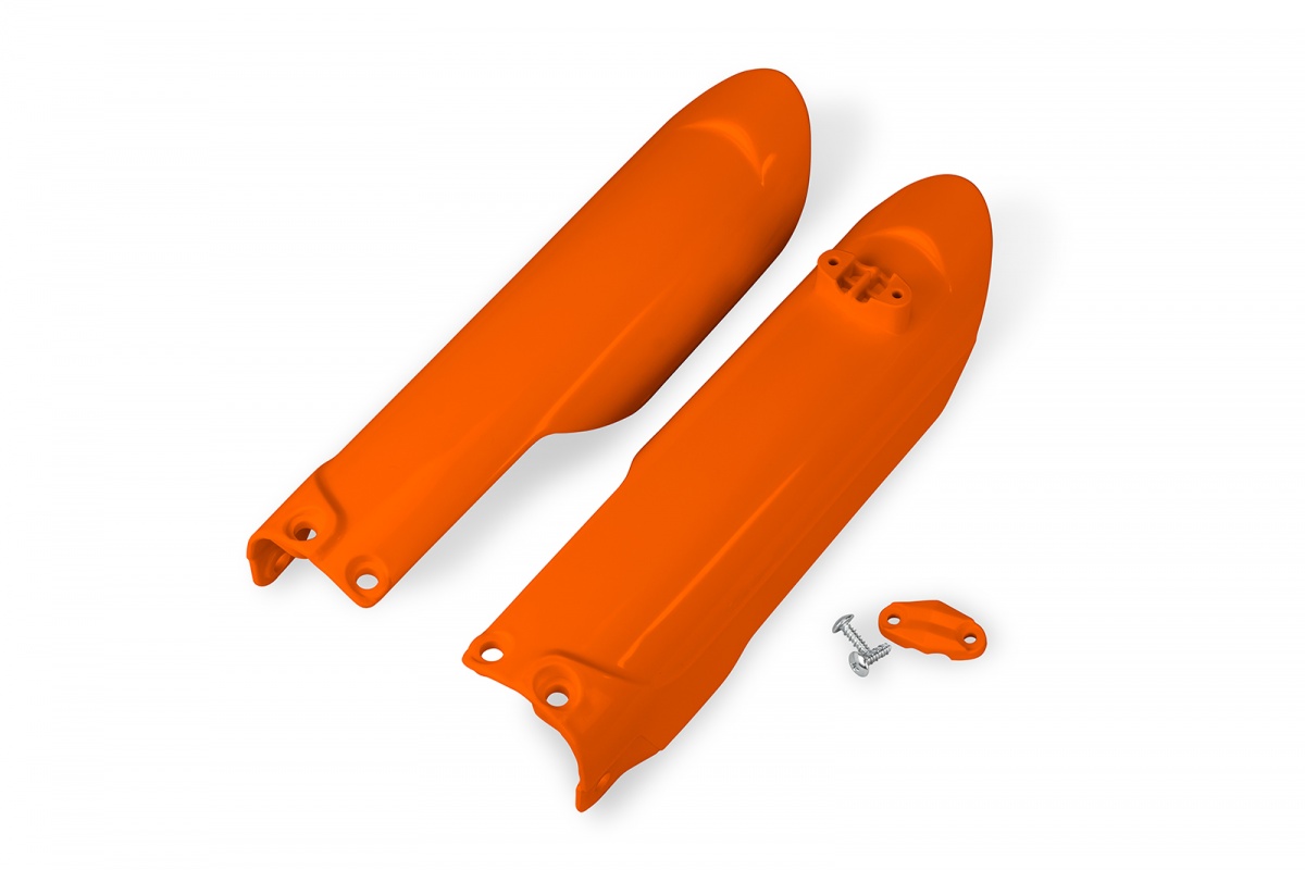 Fork Slider Protectors orange for Ktm SX 85 (2018-25) - REPLICA PLASTICS - KT05007-127 - Ufo Plast