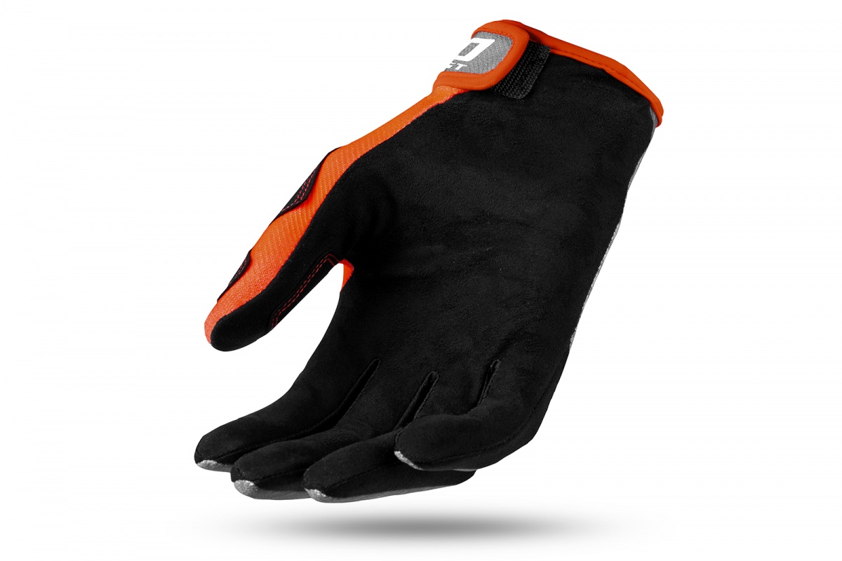 E-bike Skill Kimura gloves for kids grey and neon orange - Gloves - GU04501-EF - UFO Plast