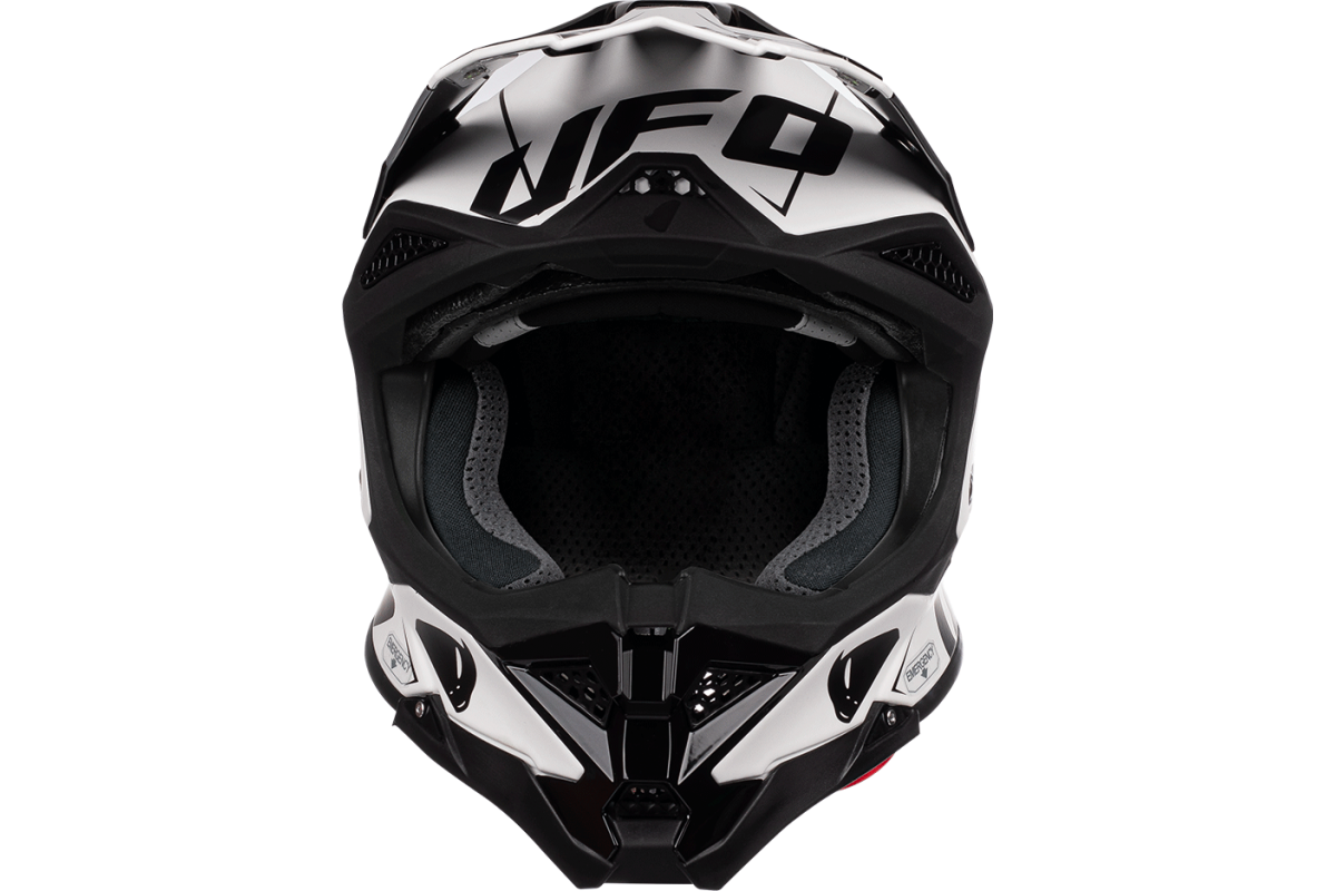 Motocross helmet Diamond black and white - ADULT - He052 - UFO Plast