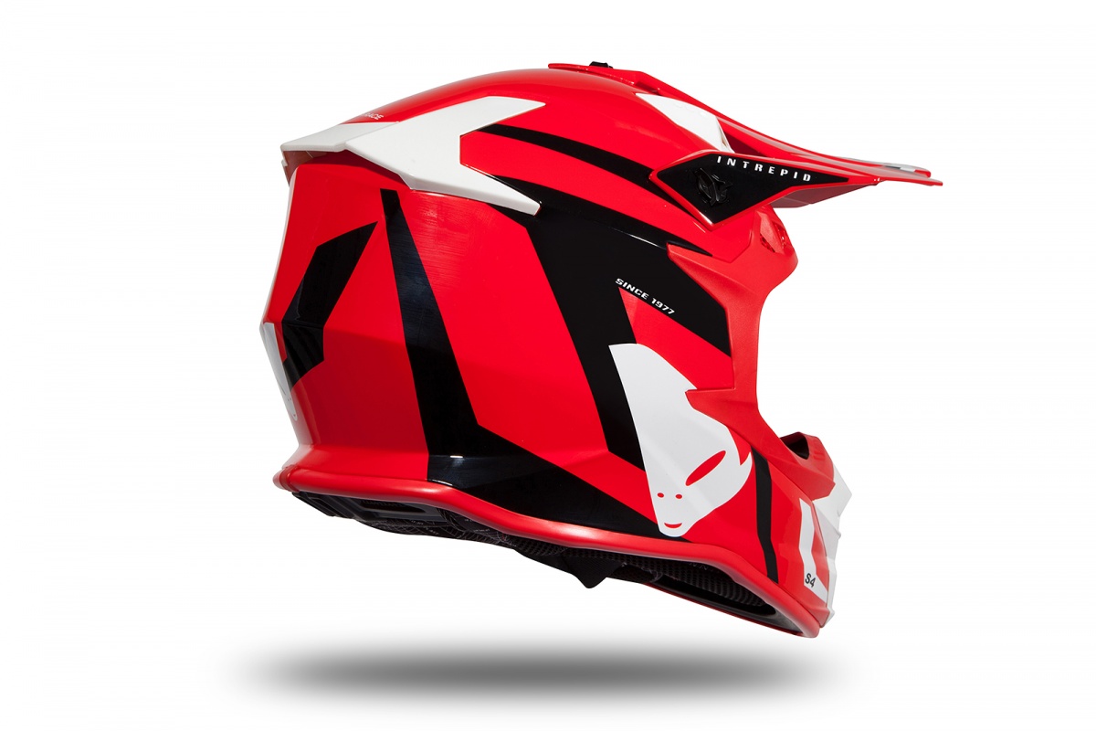 Motocross helmet Intrepid red and black glossy - Helmets - HE172 - UFO Plast