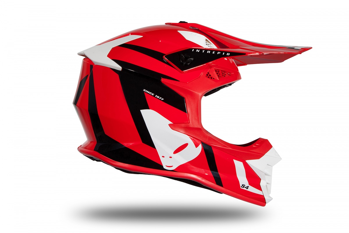 Motocross helmet Intrepid red and black glossy - Helmets - HE172 - UFO Plast