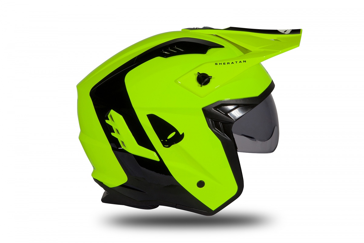 Jet helmet Sheratan neon yellow and black glossy - Helmets - HE183 - UFO Plast