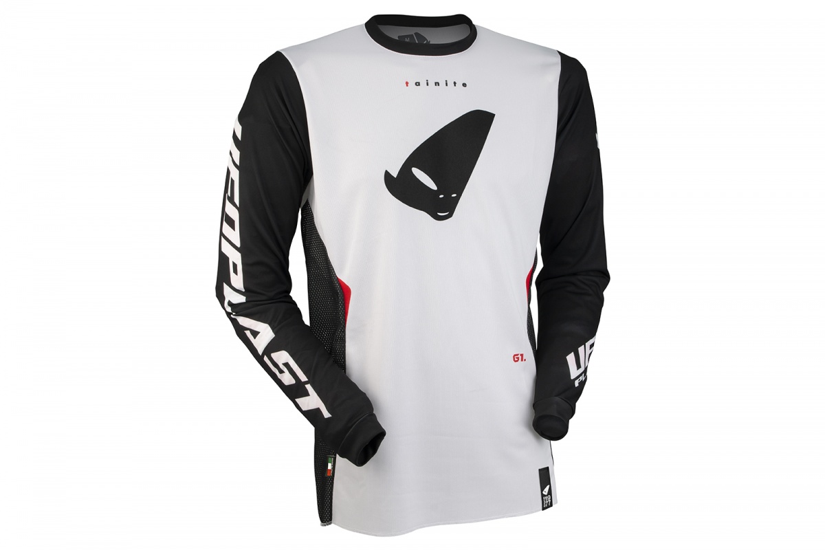 Motocross Tainite jersey white and black - Jersey - MG04538-WK - UFO Plast