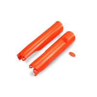 FORK SLIDER PROTECTORS - NEON ORANGE - KTM - REPLICA PLASTICS - KT05014-FFLU - UFO Plast