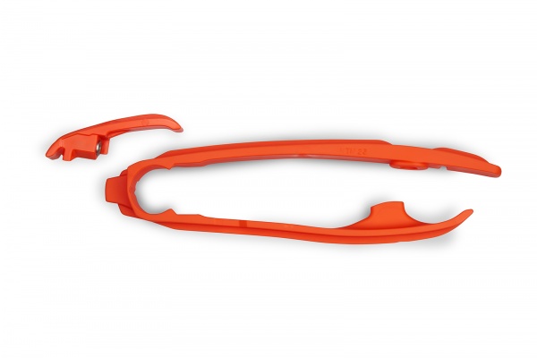 SWINGARM CHAIN SLIDER - ORANGE - KTM - REPLICA PLASTICS - KT05018-127 - UFO Plast