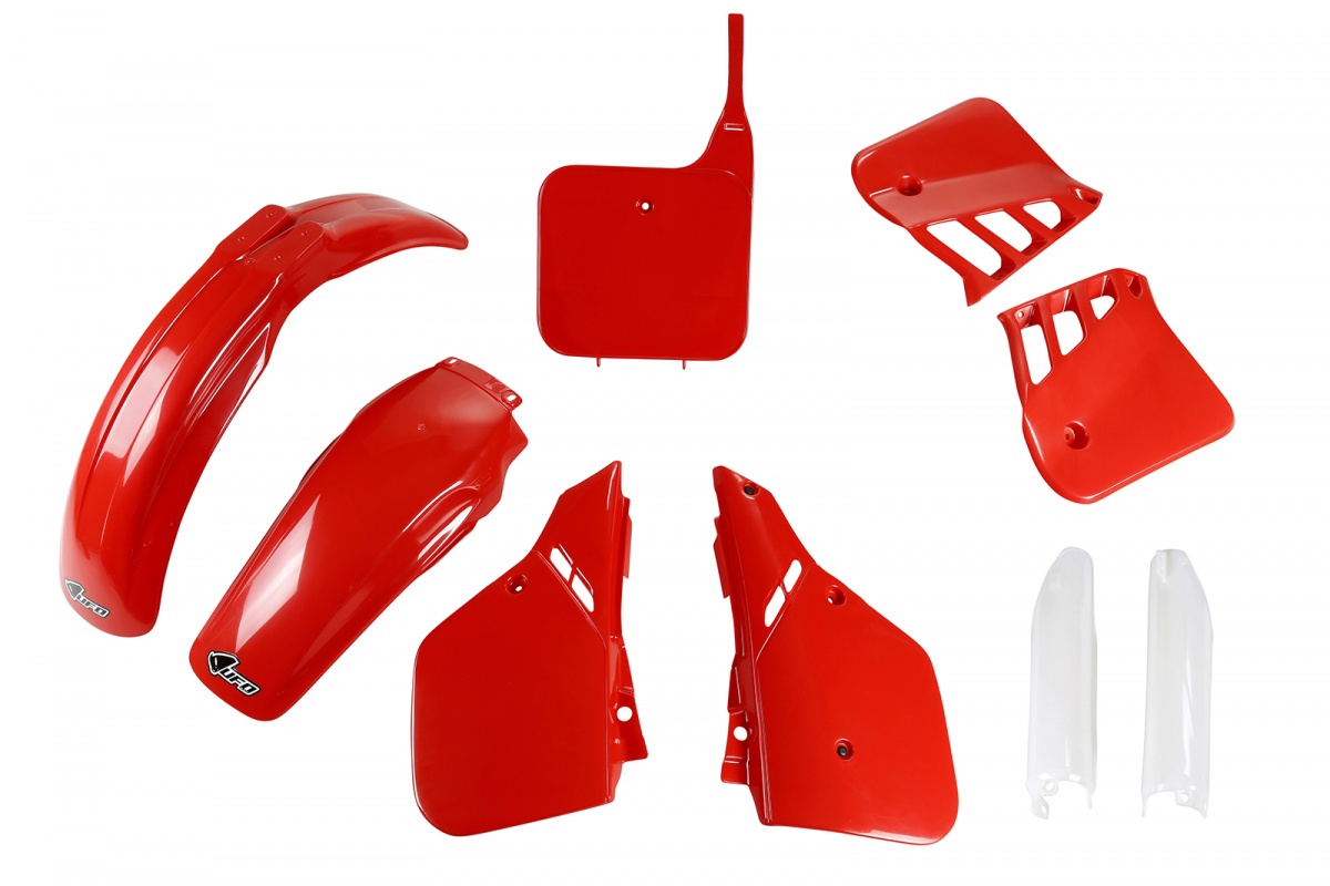 Full Plastic Kit red for Honda CR 250 (1987) - REPLICA PLASTICS - HOKIT093F-061 - Ufo Plast