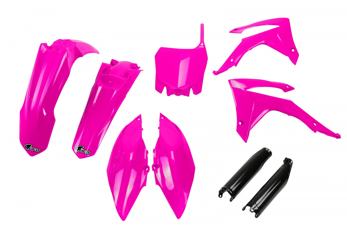 Full Plastic Kit neon pink for Honda CRF 250R (2014-17) - CRF 450R (2013-16) - REPLICA PLASTICS - HOKIT116F-P - Ufo Plast