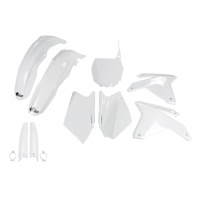 Full Plastic Kit white for Suzuki RMZ 450 (2005-06) - REPLICA PLASTICS - SUKIT404F-041 - Ufo Plast