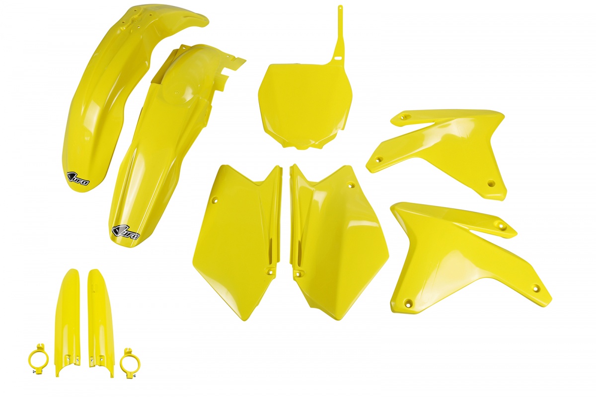 Full Plastic Kit yellow for Suzuki RMZ 450 (2005-06) - REPLICA PLASTICS - SUKIT404F-102 - Ufo Plast