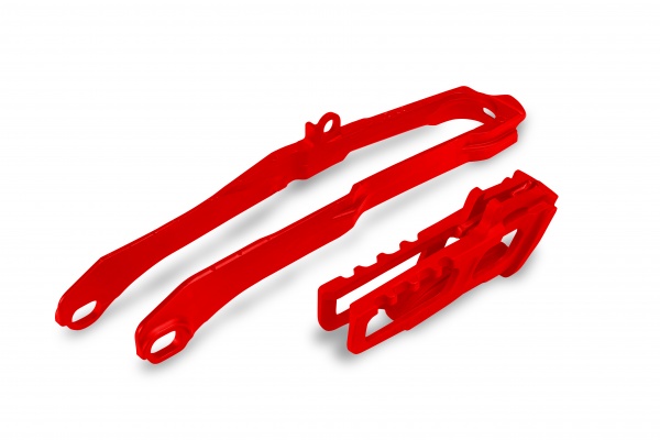 Chain Guide + Swingarm Chain Slider red for Honda CRF 250R - CRF 450R - CRF 250RX - CRF 450RX - REPLICA PLASTICS - HO05611-07...