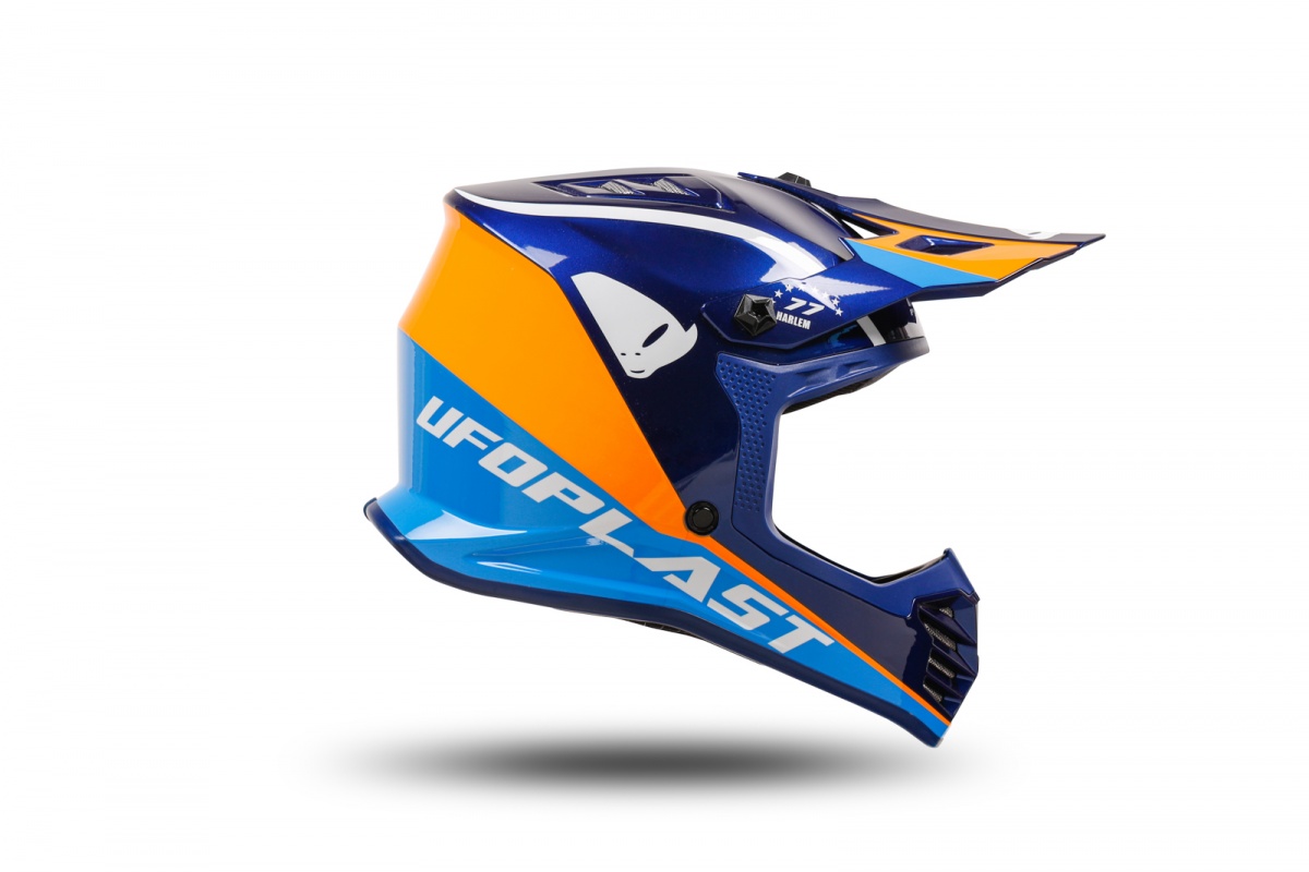 motocross Korey helmet for kids blue and orange - Helmets - HE13600-CF - UFO Plast