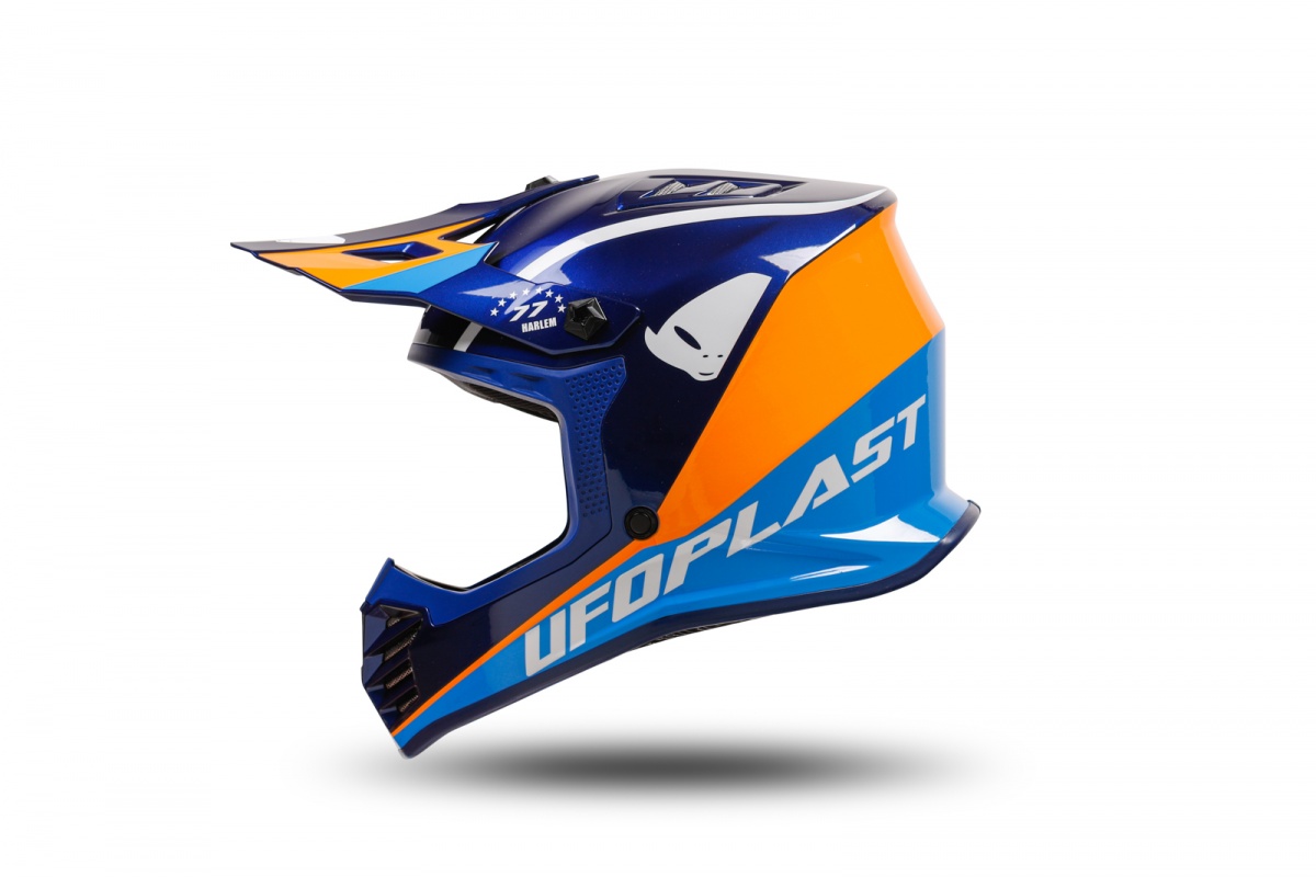 motocross Korey helmet for kids blue and orange - Helmets - HE13600-CF - UFO Plast