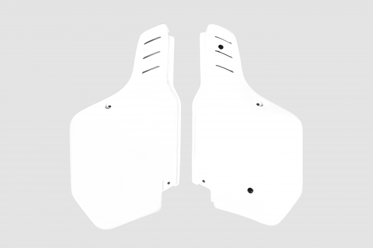 Side Panels white for Kawasaki KX 125 (1988-89) - KX 250 (1988-89) - KX 500 (1988-02) - KDX 200 (1990-94) - REPLICA PLASTICS ...